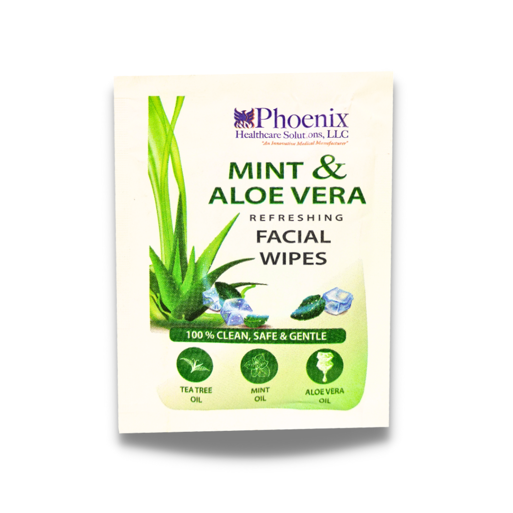 Mint and Aloe Vera Refreshing Facial Wipes - Product Image